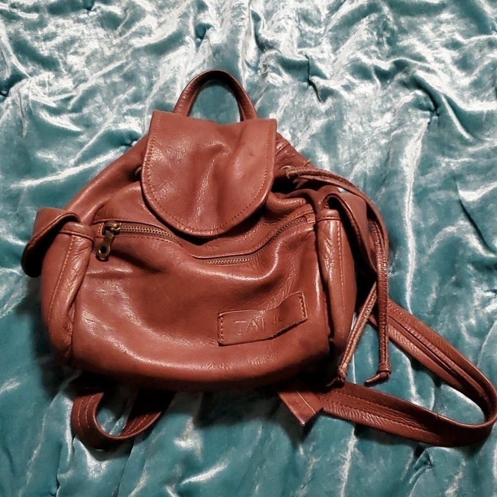 TANO mini brown drawstring backpack